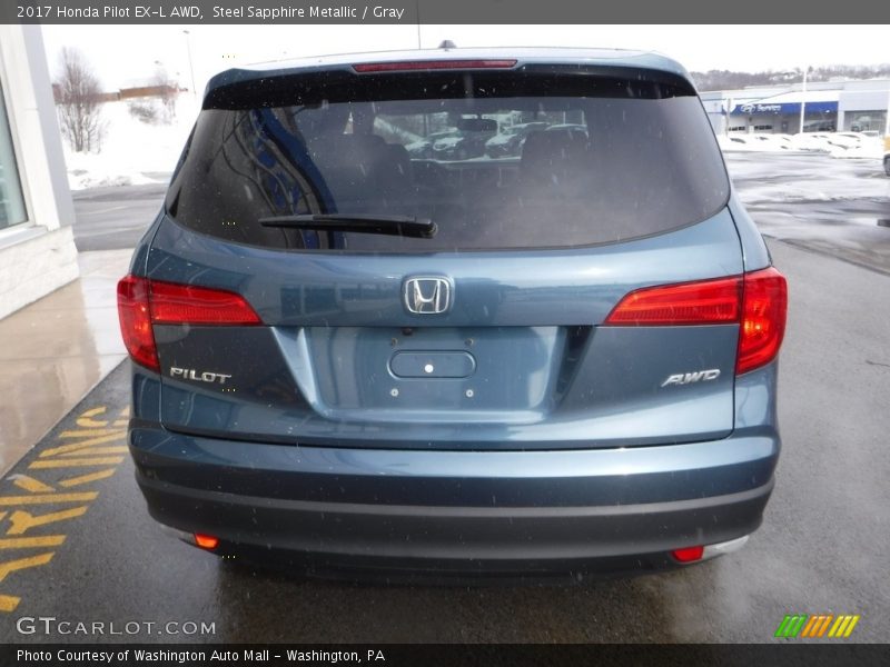 Steel Sapphire Metallic / Gray 2017 Honda Pilot EX-L AWD