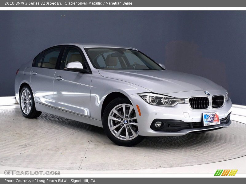 Glacier Silver Metallic / Venetian Beige 2018 BMW 3 Series 320i Sedan