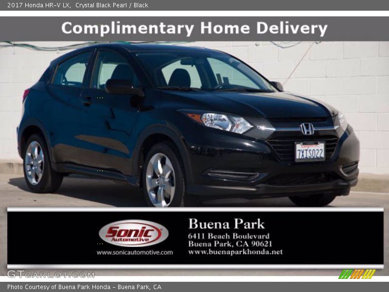 Crystal Black Pearl / Black 2017 Honda HR-V LX