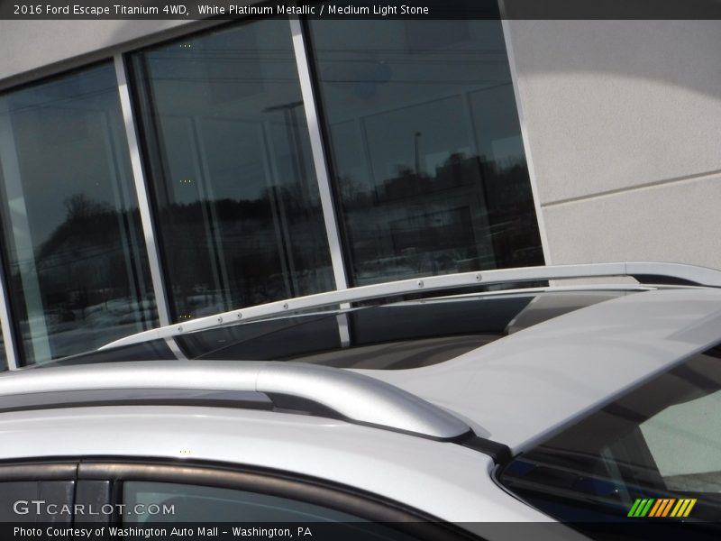 White Platinum Metallic / Medium Light Stone 2016 Ford Escape Titanium 4WD