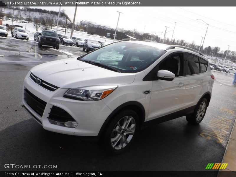 White Platinum Metallic / Medium Light Stone 2016 Ford Escape Titanium 4WD