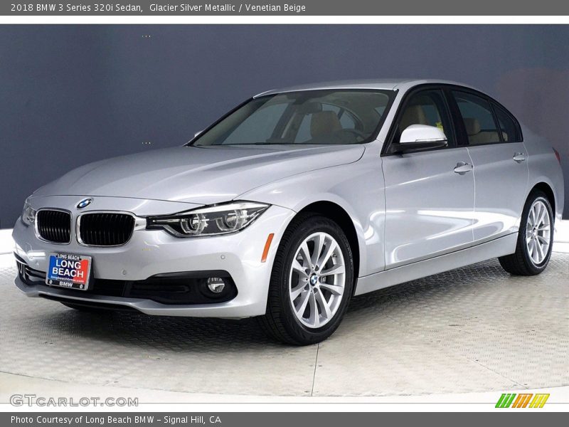 Glacier Silver Metallic / Venetian Beige 2018 BMW 3 Series 320i Sedan