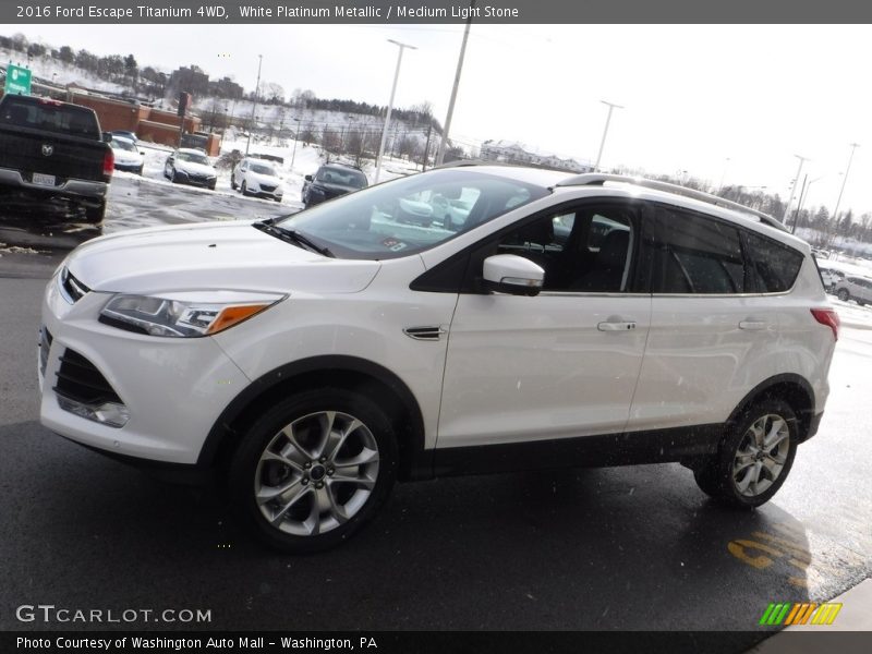 White Platinum Metallic / Medium Light Stone 2016 Ford Escape Titanium 4WD