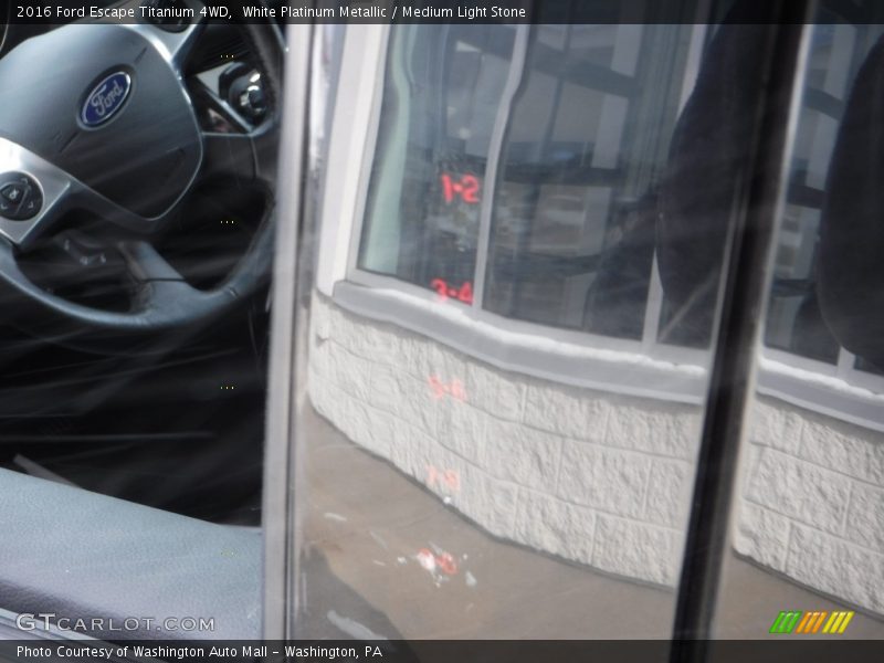 White Platinum Metallic / Medium Light Stone 2016 Ford Escape Titanium 4WD