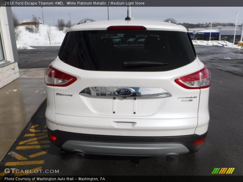 White Platinum Metallic / Medium Light Stone 2016 Ford Escape Titanium 4WD