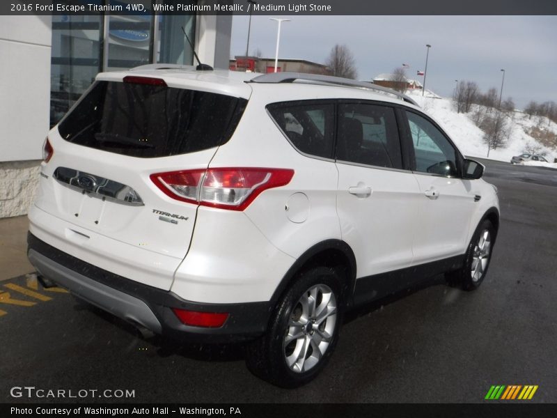White Platinum Metallic / Medium Light Stone 2016 Ford Escape Titanium 4WD