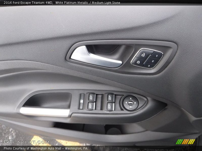 White Platinum Metallic / Medium Light Stone 2016 Ford Escape Titanium 4WD