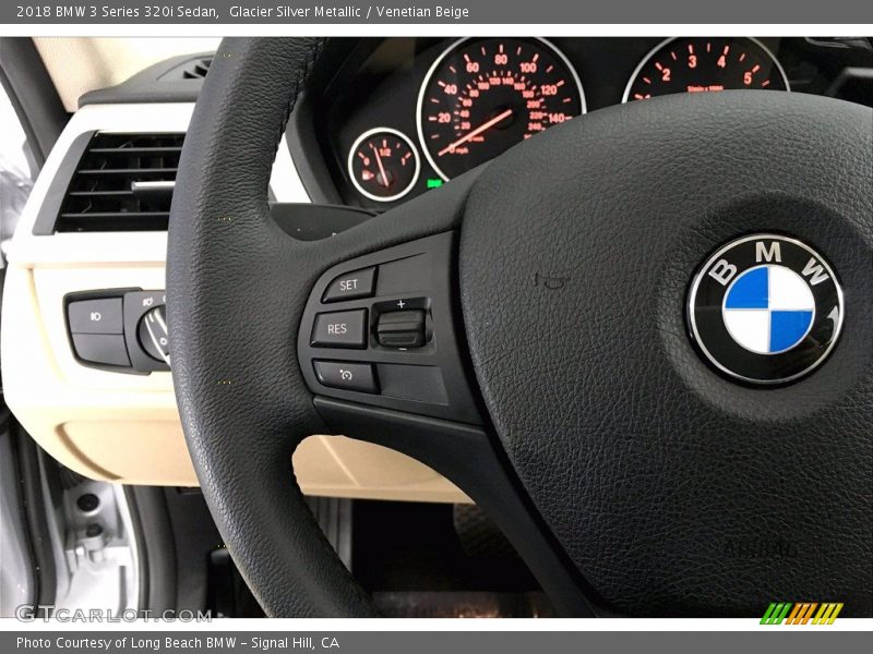 Glacier Silver Metallic / Venetian Beige 2018 BMW 3 Series 320i Sedan