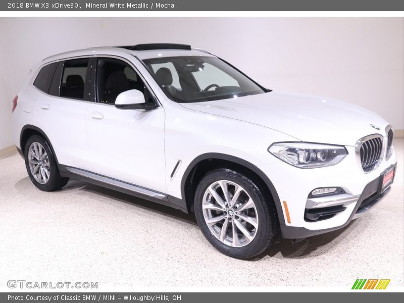 Mineral White Metallic / Mocha 2018 BMW X3 xDrive30i