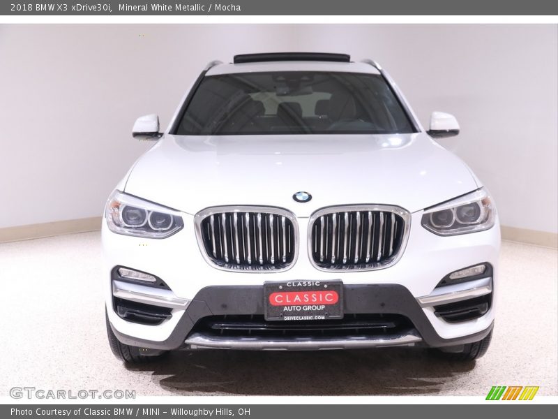 Mineral White Metallic / Mocha 2018 BMW X3 xDrive30i