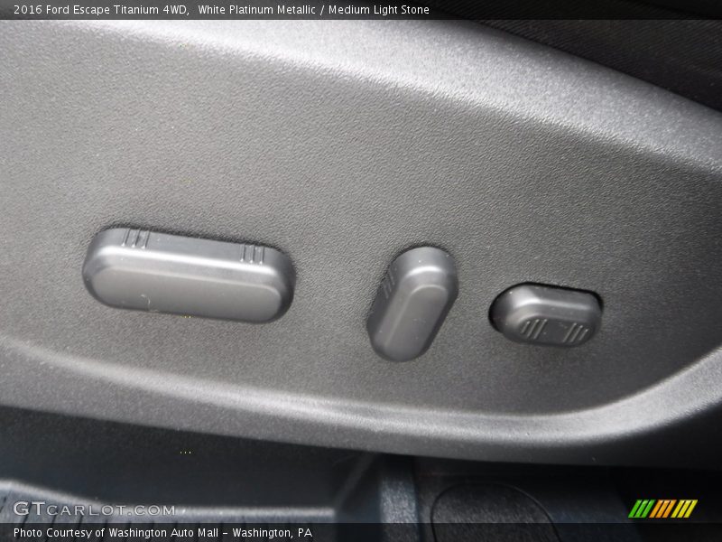 White Platinum Metallic / Medium Light Stone 2016 Ford Escape Titanium 4WD