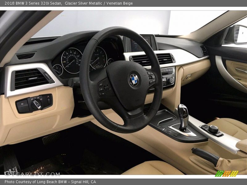 Glacier Silver Metallic / Venetian Beige 2018 BMW 3 Series 320i Sedan
