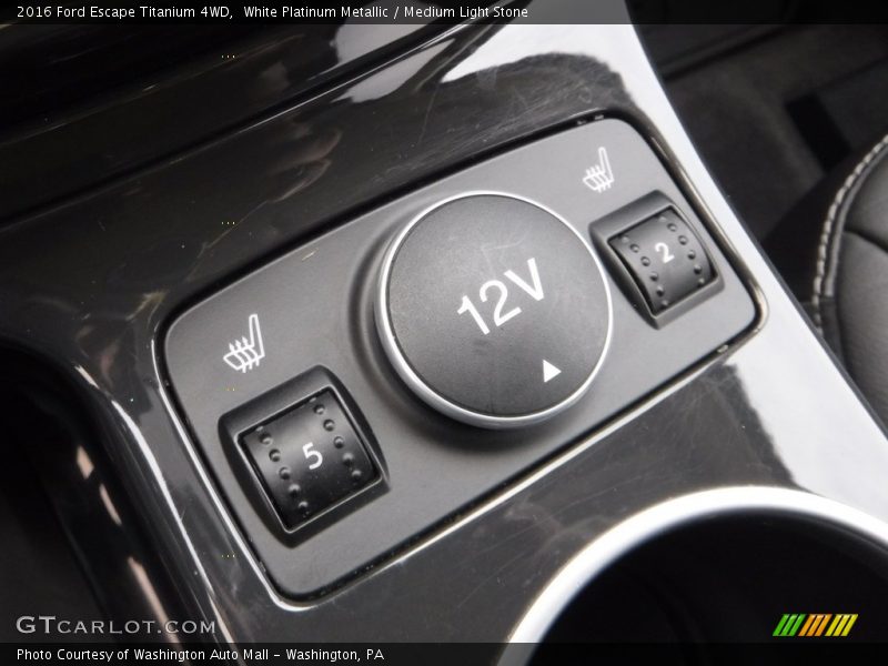 White Platinum Metallic / Medium Light Stone 2016 Ford Escape Titanium 4WD
