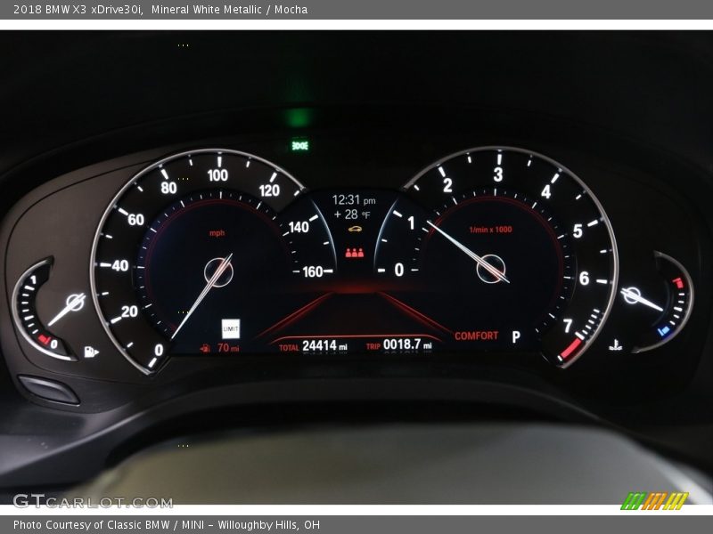 Mineral White Metallic / Mocha 2018 BMW X3 xDrive30i