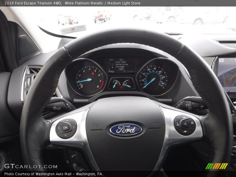 White Platinum Metallic / Medium Light Stone 2016 Ford Escape Titanium 4WD