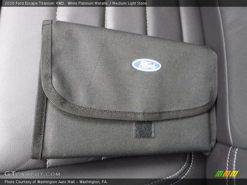 White Platinum Metallic / Medium Light Stone 2016 Ford Escape Titanium 4WD