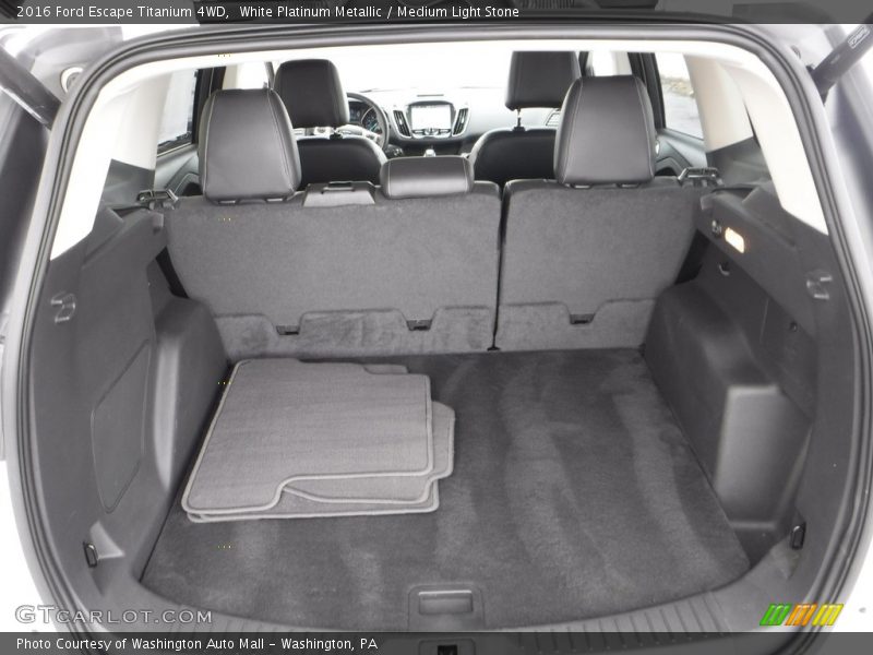 White Platinum Metallic / Medium Light Stone 2016 Ford Escape Titanium 4WD