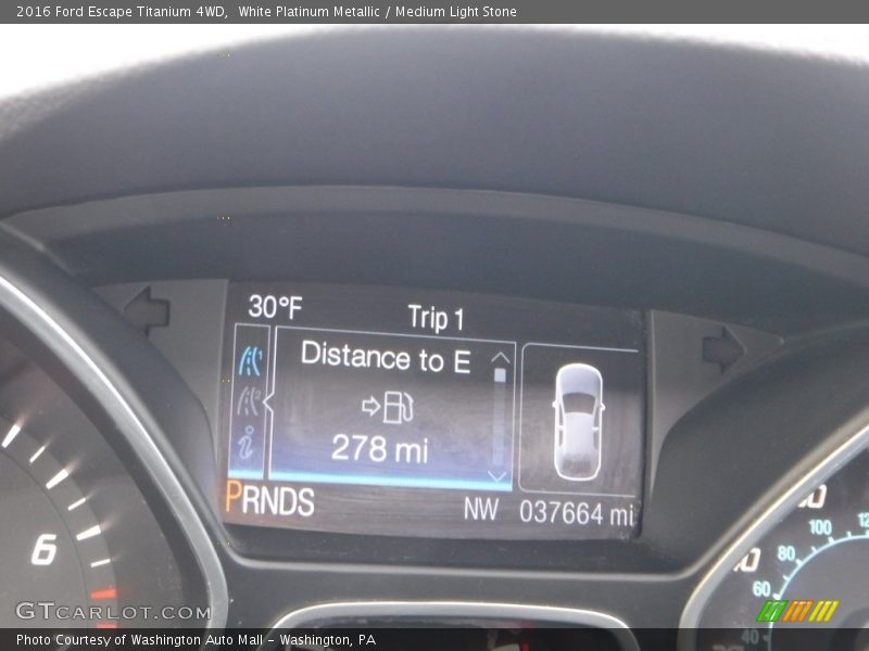 White Platinum Metallic / Medium Light Stone 2016 Ford Escape Titanium 4WD