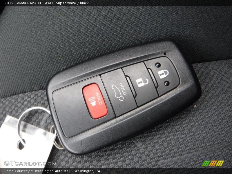 Super White / Black 2019 Toyota RAV4 XLE AWD