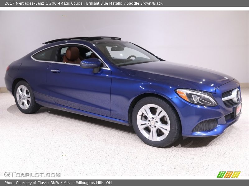 Brilliant Blue Metallic / Saddle Brown/Black 2017 Mercedes-Benz C 300 4Matic Coupe