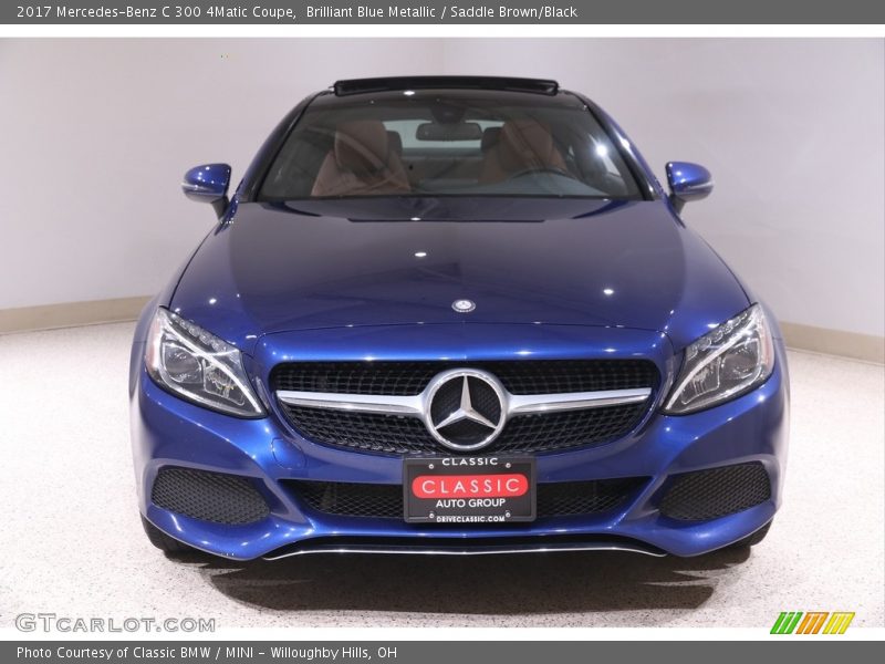 Brilliant Blue Metallic / Saddle Brown/Black 2017 Mercedes-Benz C 300 4Matic Coupe