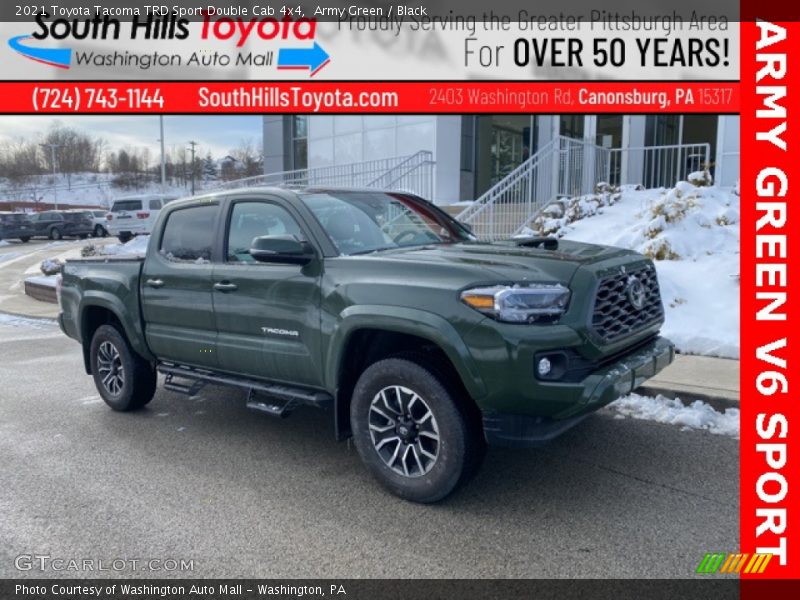 Army Green / Black 2021 Toyota Tacoma TRD Sport Double Cab 4x4