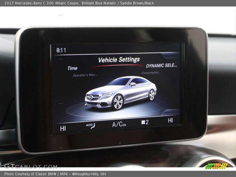 Brilliant Blue Metallic / Saddle Brown/Black 2017 Mercedes-Benz C 300 4Matic Coupe
