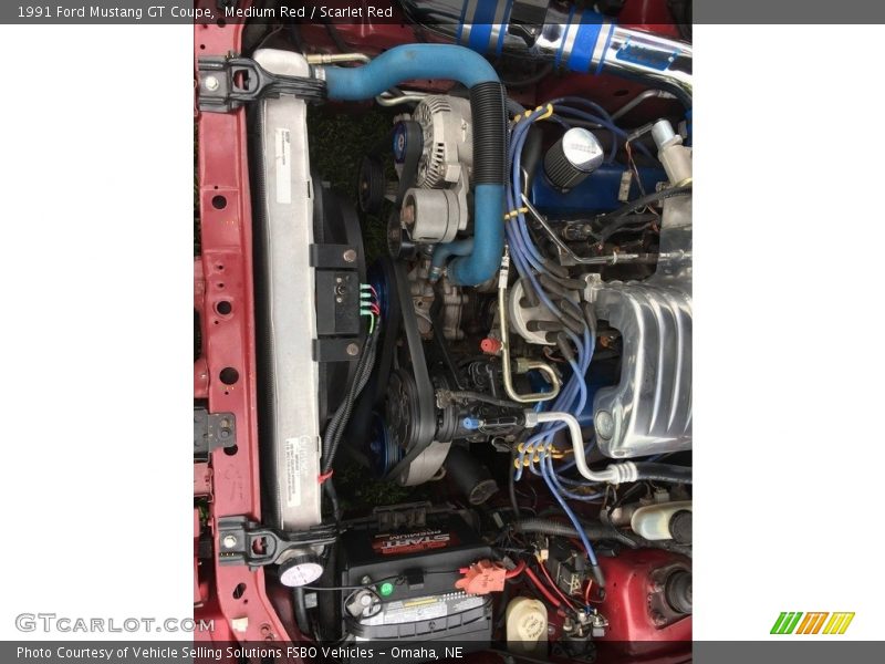Medium Red / Scarlet Red 1991 Ford Mustang GT Coupe