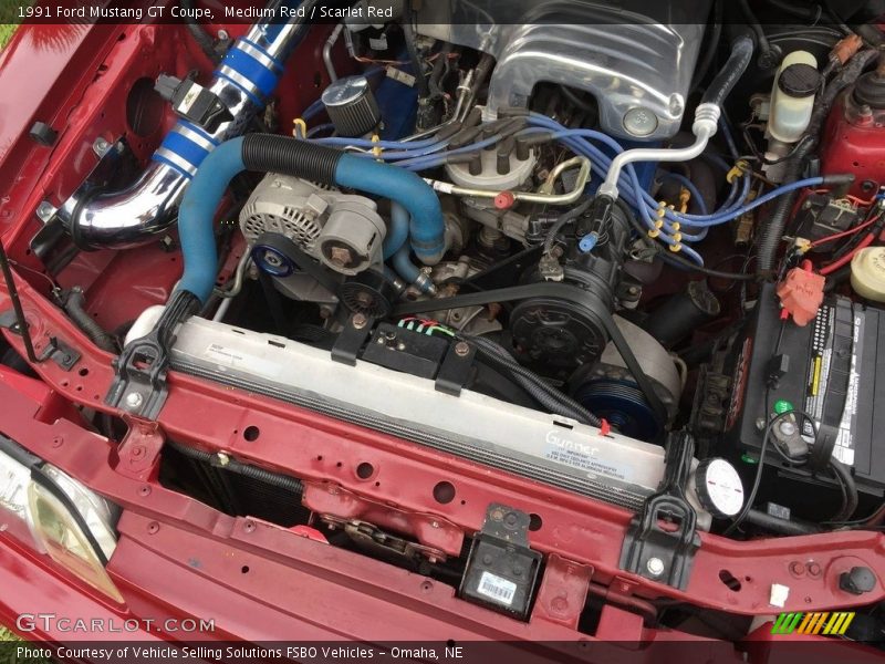 Medium Red / Scarlet Red 1991 Ford Mustang GT Coupe