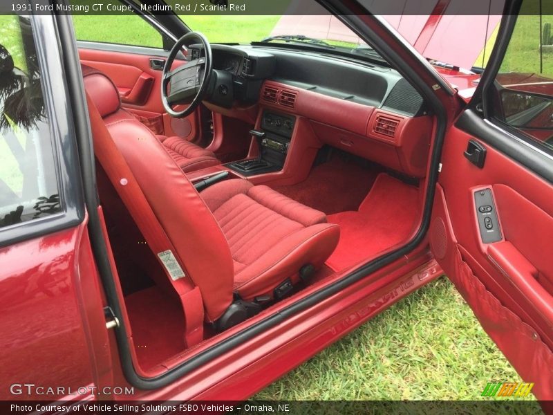 Medium Red / Scarlet Red 1991 Ford Mustang GT Coupe