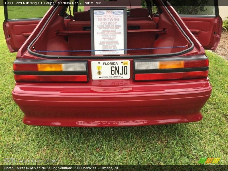 Medium Red / Scarlet Red 1991 Ford Mustang GT Coupe