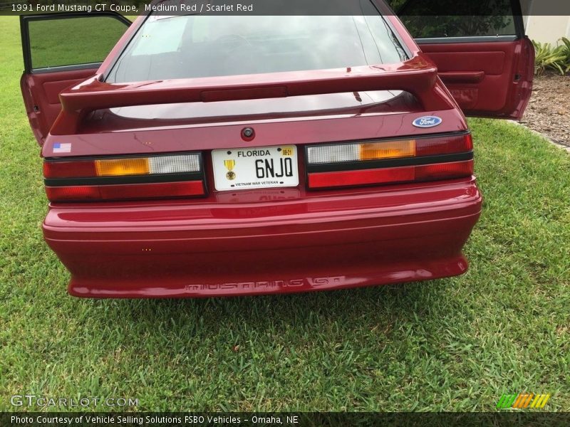 Medium Red / Scarlet Red 1991 Ford Mustang GT Coupe