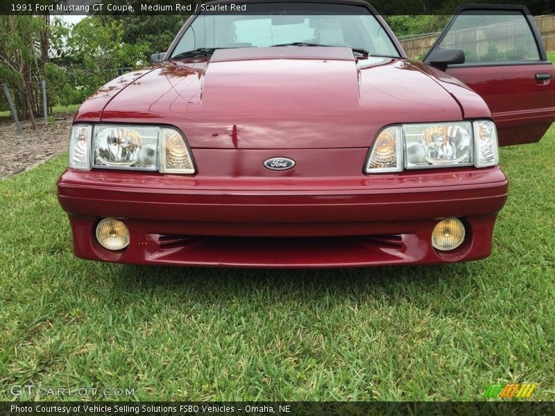 Medium Red / Scarlet Red 1991 Ford Mustang GT Coupe