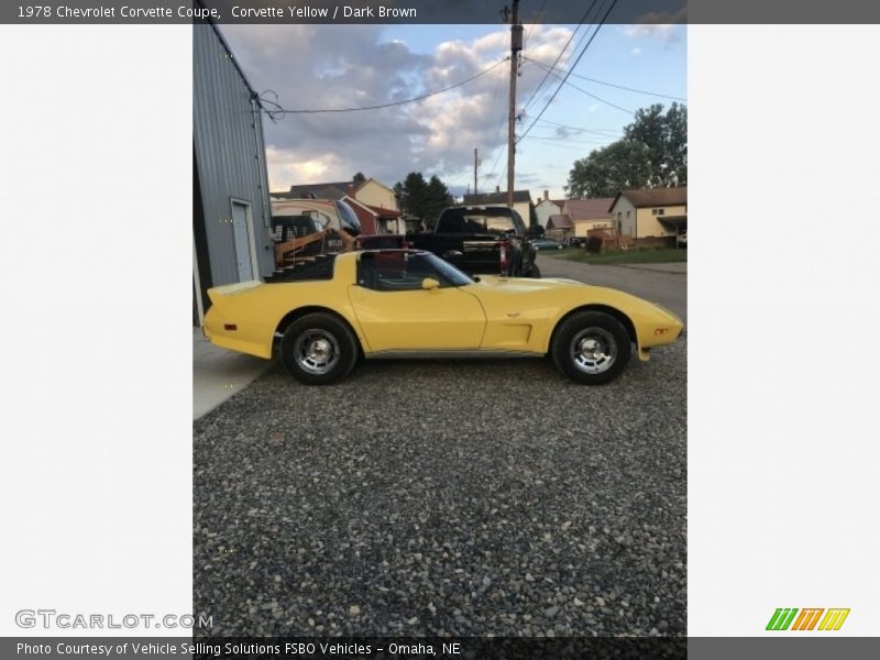 Corvette Yellow / Dark Brown 1978 Chevrolet Corvette Coupe