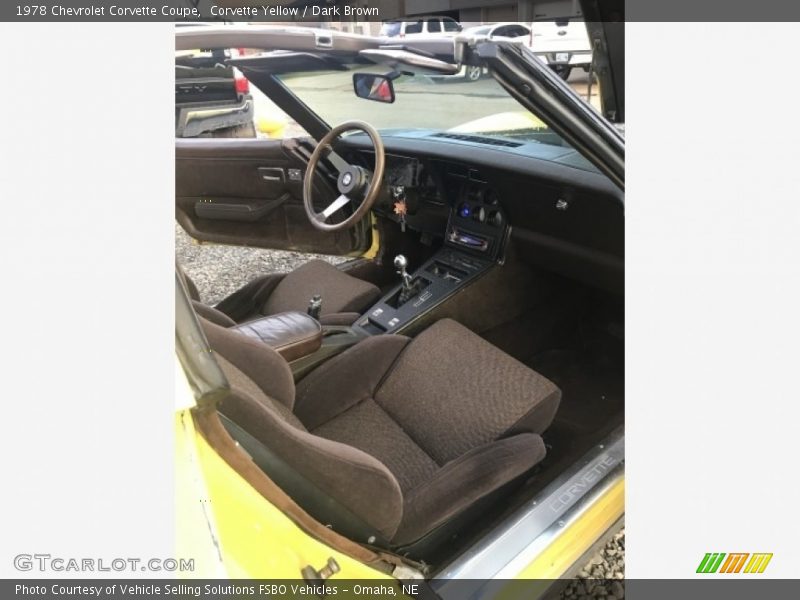 Corvette Yellow / Dark Brown 1978 Chevrolet Corvette Coupe