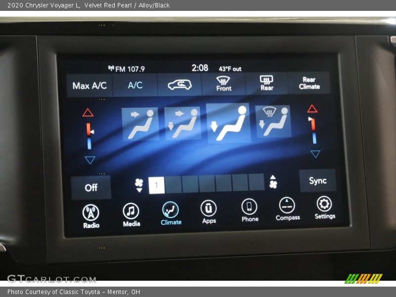 Velvet Red Pearl / Alloy/Black 2020 Chrysler Voyager L