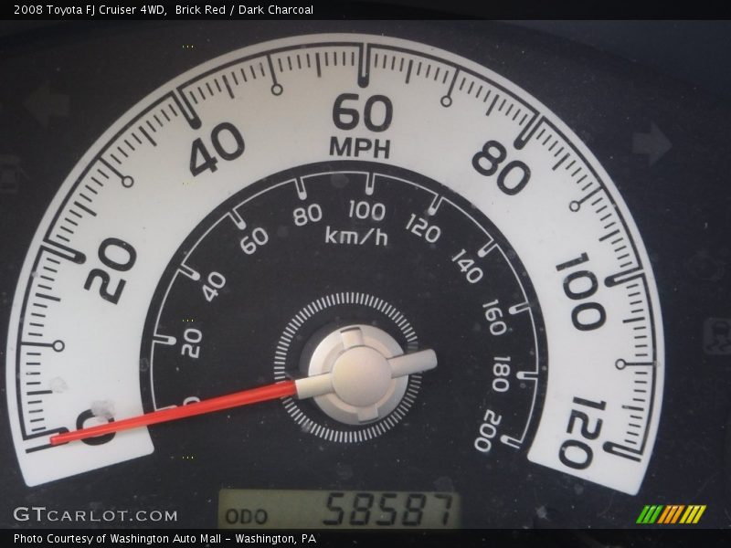 Brick Red / Dark Charcoal 2008 Toyota FJ Cruiser 4WD