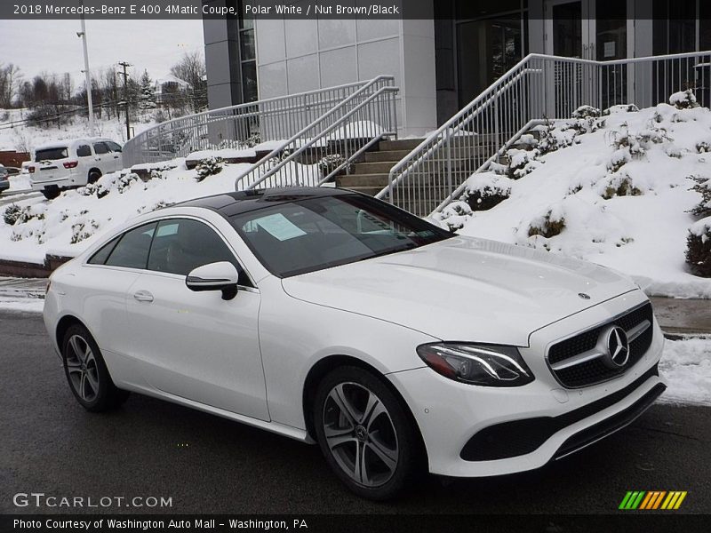 Polar White / Nut Brown/Black 2018 Mercedes-Benz E 400 4Matic Coupe