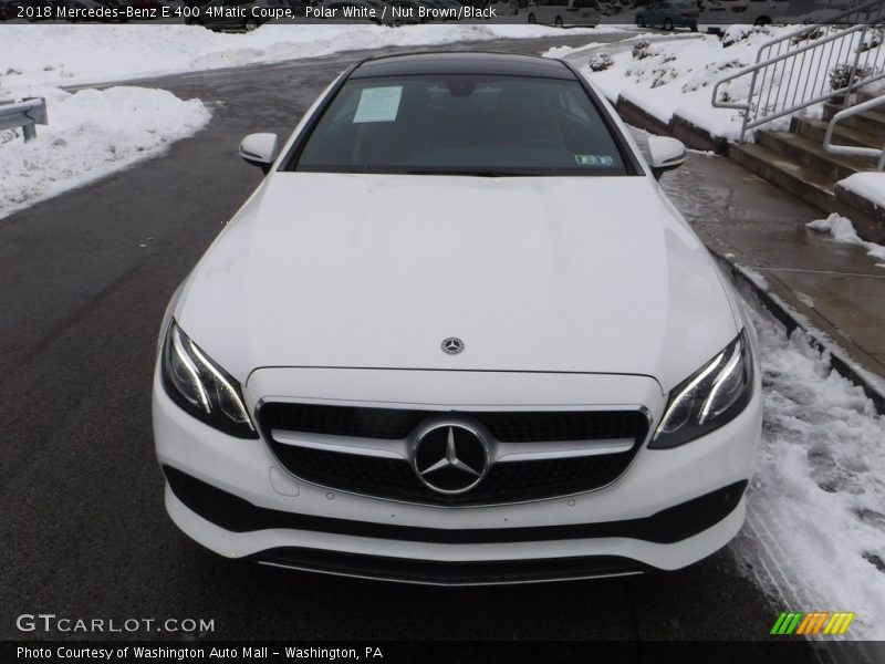 Polar White / Nut Brown/Black 2018 Mercedes-Benz E 400 4Matic Coupe