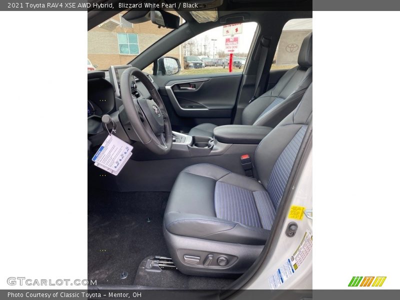 Blizzard White Pearl / Black 2021 Toyota RAV4 XSE AWD Hybrid