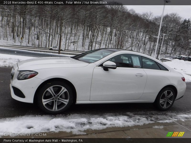 Polar White / Nut Brown/Black 2018 Mercedes-Benz E 400 4Matic Coupe