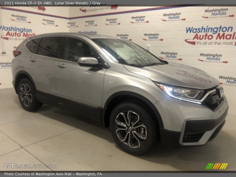 Lunar Silver Metallic / Gray 2021 Honda CR-V EX AWD