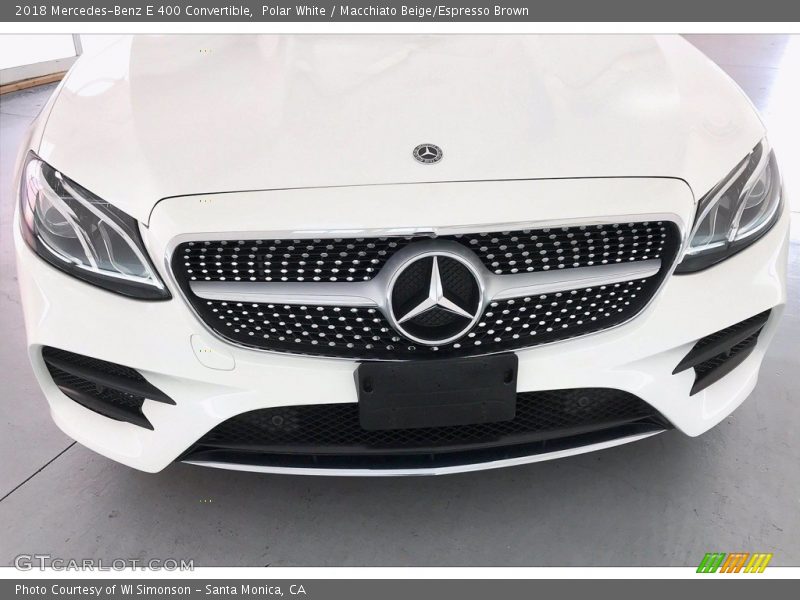 Polar White / Macchiato Beige/Espresso Brown 2018 Mercedes-Benz E 400 Convertible