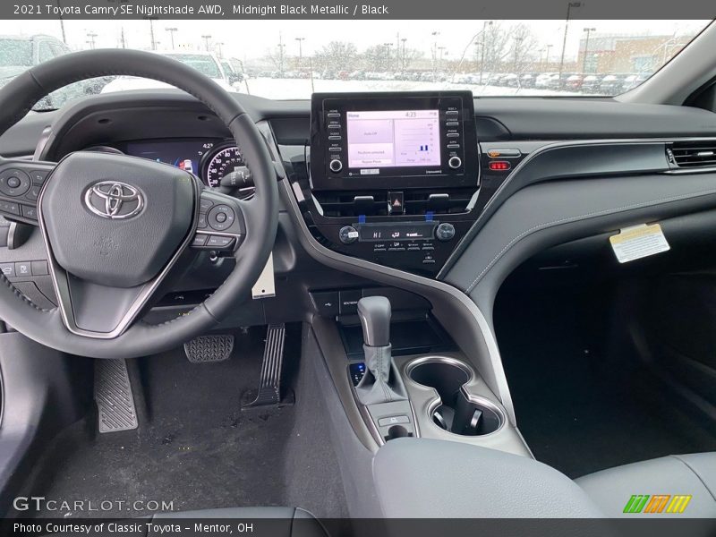 Midnight Black Metallic / Black 2021 Toyota Camry SE Nightshade AWD