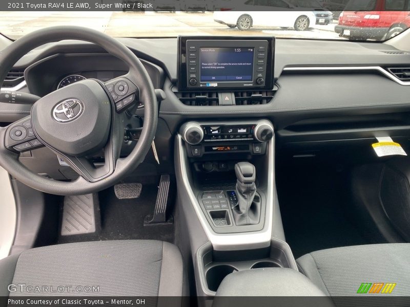 Super White / Black 2021 Toyota RAV4 LE AWD