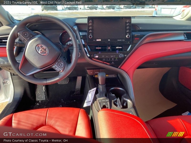 Wind Chill Pearl / Cockpit Red 2021 Toyota Camry XSE