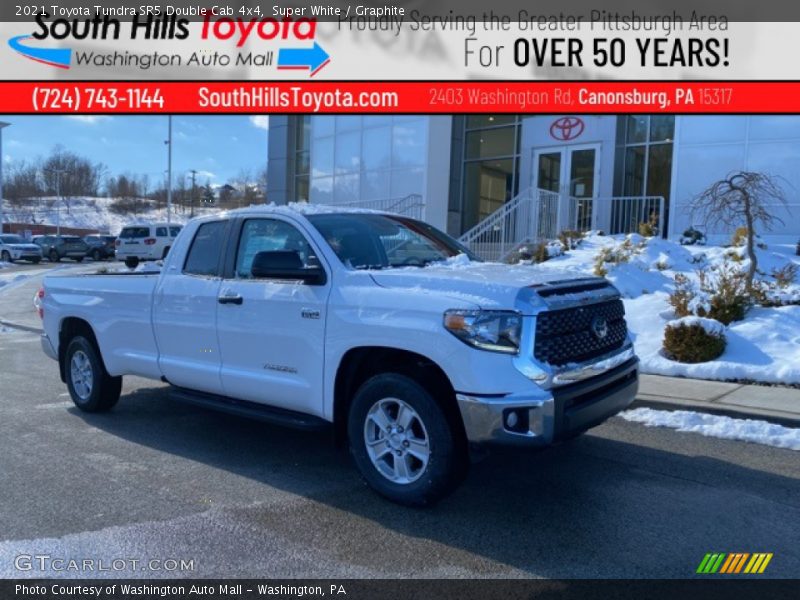 Super White / Graphite 2021 Toyota Tundra SR5 Double Cab 4x4