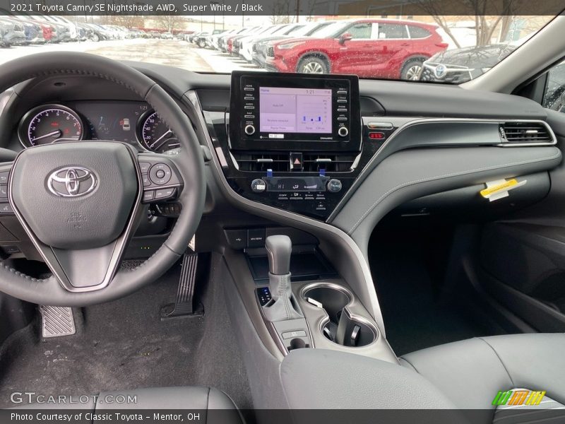 Super White / Black 2021 Toyota Camry SE Nightshade AWD