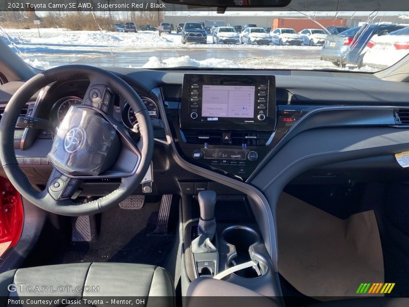 Supersonic Red / Black 2021 Toyota Camry SE AWD