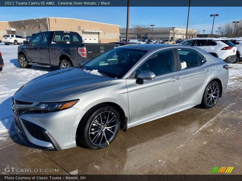 Celestial Silver Metallic / Black 2021 Toyota Camry SE AWD